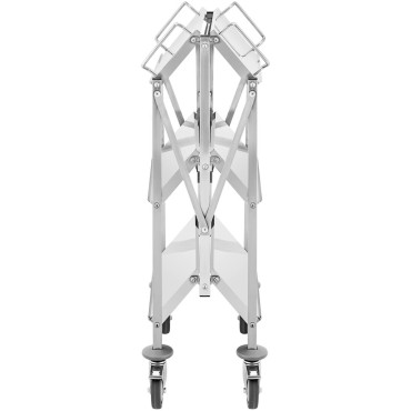 Camarero plegable para camarero Catering Acero inoxidable 3 estantes de hasta 90kg