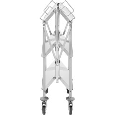 Camarero plegable para camarero Catering Acero inoxidable 3 estantes de hasta 90kg