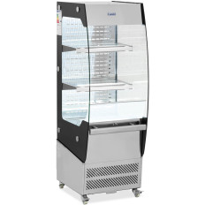 Glaserad LED-utställningsplats 2 hyllor 180 l