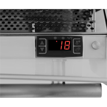 Glaserad LED-utställningsplats 2 hyllor 180 l