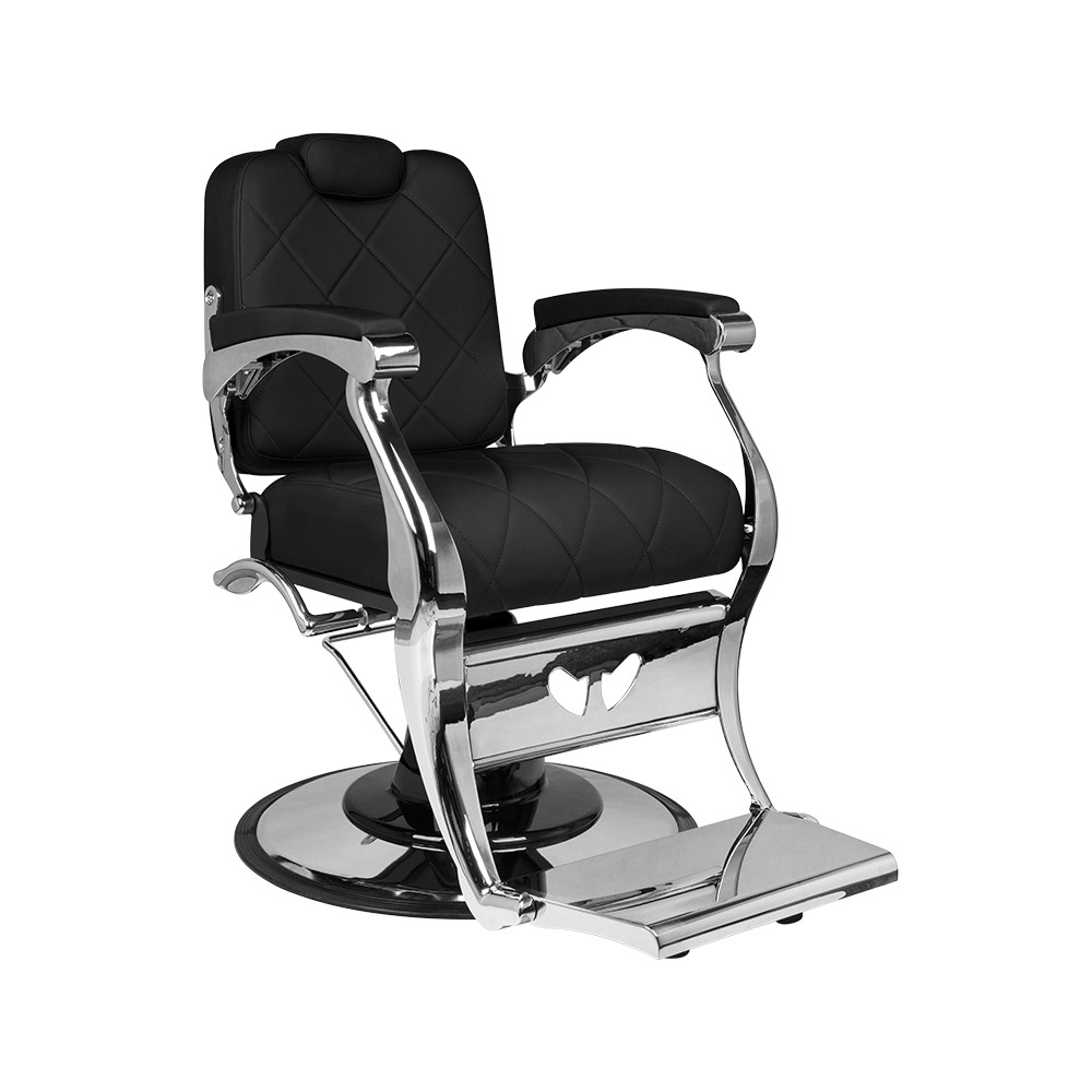Gabbiano Barber Chair Dario black — front view