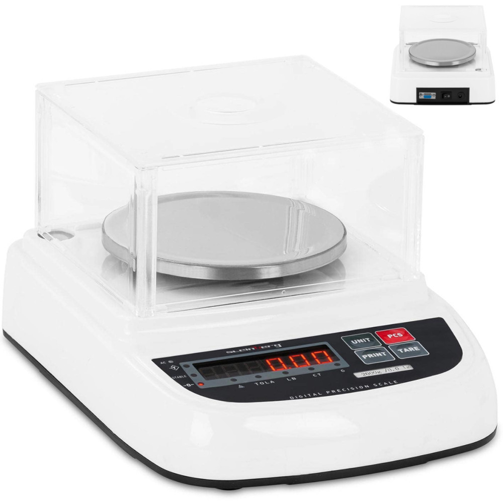 Poids de laboratoire analytique avec couvercle LCD 2000 g / 0,01 g