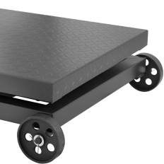 Industrielle Plattformwaage 600 kg / 100 g LCD-Räder