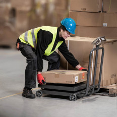 Industriële platformschaal 600 kg / 100 g LCD-wielen