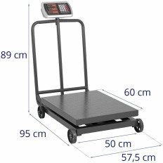 Industrijska platforma lestvica 600 kg / 100 g LCD kolesa