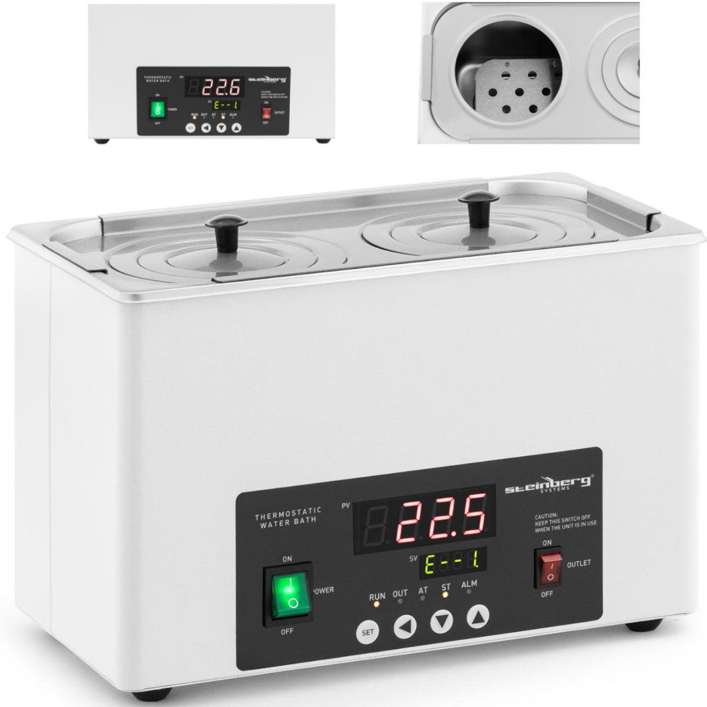 Laboratórne vodné kúpele 2 lokálne 5-100c 6.1 l