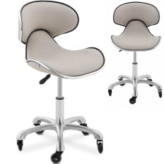 Chaise cosmétique avec dossiers sur roues Physa Bochum - gris