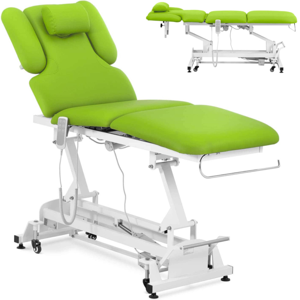 Bed Cosmetic Table for Massage Electric 3 Motors 250 kg Nantes - light green
