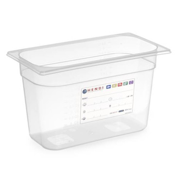 Recipiente de polipropileno GN 1/3 Altura 65 mm - Hendi 880289