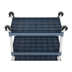 Storitveni voziček voziček 3 plastične police 84 x 49cm do 150 kg