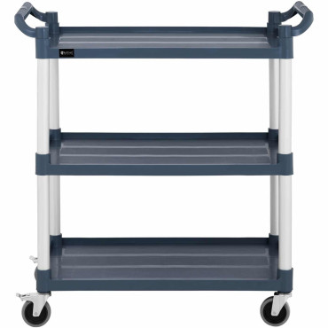 Service servitör vagn 3 plast hyllor 84 x 49cm till 150 kg