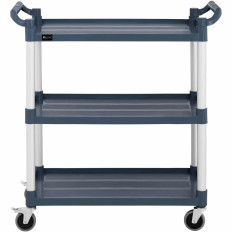 Service pincér kocsi 3 műanyag polcok 84 x 49cm és 150 kg között