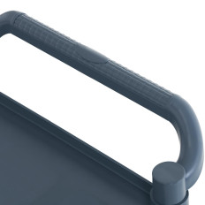 Chariot de serveur de service 3 étagères en plastique 84 x 49cm à 150 kg