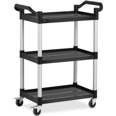 Service servitør Trolley 3 plasthyller 63 x 40cm til 90 kg
