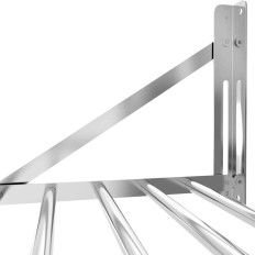 Wandregal Hänge Edelstahl Falten 120 x 45 cm