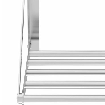 Wandregal Hänge Edelstahl Falten 120 x 45 cm