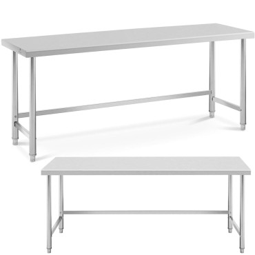 Nerūdijančio plieno virtuvės stalas 100 x 70 cm