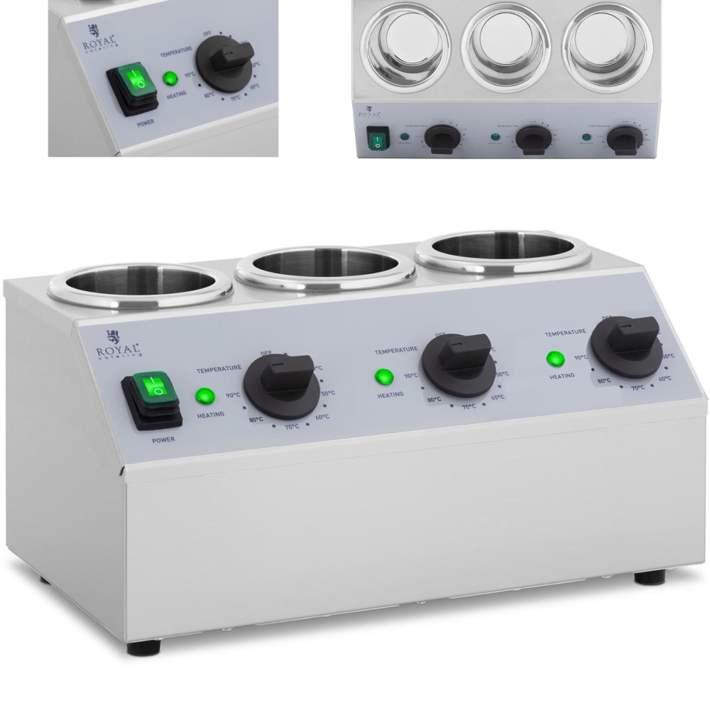 Flaskor för flaskor för värme 3x 1l 40-90C 550W