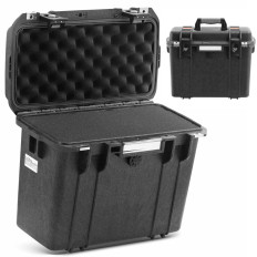 Transportkoffer. Beschermende doos met spons. Waterdicht 35x15x29cm 15L