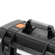 Transport case. Protective box with sponge. Waterproof 35x15x29cm 15l