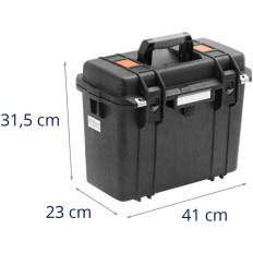 Custodia per il trasporto Scatola protettiva con spugna. Impermeabile 35x15x29cm 15L