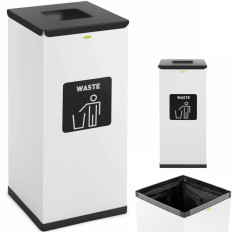 Mand voor segregatie afval gemengd staal 30.5x30.5x70cm 60l