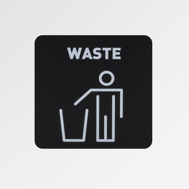 Grozs segregācijas atkritumiem Jaukta tērauda 30.5x30.5x70cm 60l