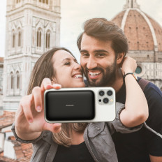 Mini Power Bank 10000mah Μαγνητικό με φορτωτή QC PD USB USB-C μαύρο