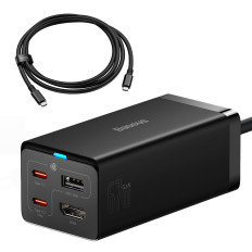2in1 GAN5 Pro + HUB-laturi HDMI Converter 4k 2x USB-C USB-musta