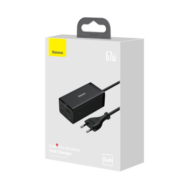 2in1 GAN5 Pro + Hub φορτιστής HDMI Μετατροπέας HDMI 4K 2x USB-C USB-A Μαύρο