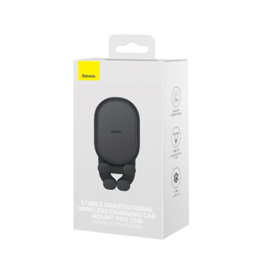 Suporte de carro com carregador de indução 15W na ventilação xadrez