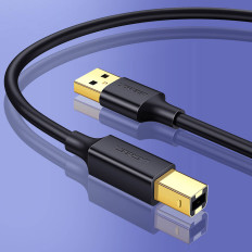 Long Cable USB-A Printer Cable - USB-B 480MB / S 5M Sort