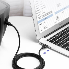 Long Cable USB-A Printer Cable - USB-B 480MB / S 5M Sort