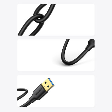 Kabel USB-A-kabel 3.0 5GB / s 0.5m zwart