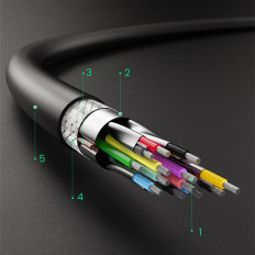 Kabel USB-A-kabel 3.0 5GB / s 0.5m zwart