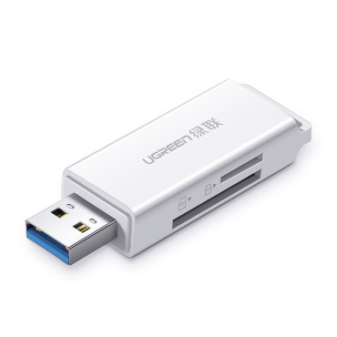 TF SD-minneskortläsare under USB 3.0 Vit