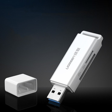 TF SD pamäťová karta čítačka pod USB 3.0 Biela