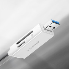 TF SD pamäťová karta čítačka pod USB 3.0 Biela