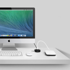 Adaptador USB 2.0 de HUB 4W1 para 4x USB-A 480MB / S 1M blanco