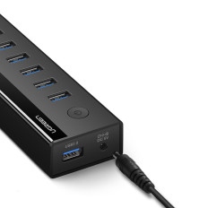 7W1 HUB-distributör USB-A-adapter upp till 7X USB-A 5GB / s svart