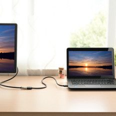 Hosszabbító kábel ragasztó HDMI 2.0 4K 1m fekete