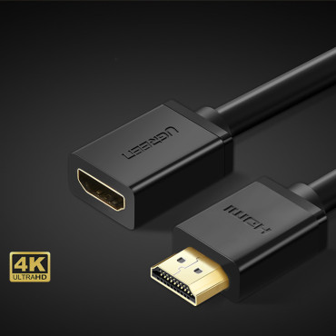 Förlängningskabel lim HDMI 2,0 4K 1M Svart
