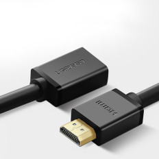 Forlængerkabel klæbemiddel HDMI 2,0 4K 1m sort