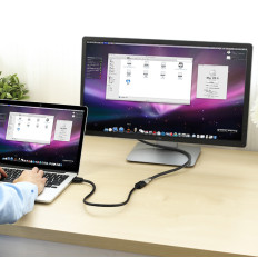 Κολλητικό καλωδίου επέκτασης HDMI 2.0 4K 1m Μαύρο