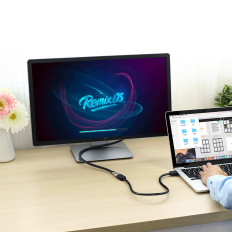 Hosszabbító kábel ragasztó HDMI 2.0 4K 1m fekete