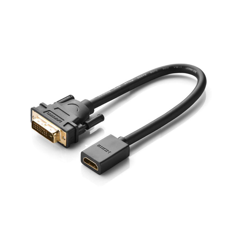 Adattatore adattatore con HDMI (femmina) a DVI (maschio) 0.15m Nero Adattatore adattatore con HDMI (femmina) a DVI (maschio) 0.15m Nero