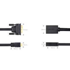 Adapteradapter med HDMI (Kvinna) till DVI (Man) 0.15m svart