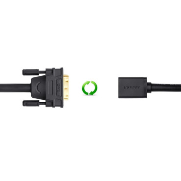 Adaptera adapteris ar HDMI (sieviete) uz DVI (vīrietis) 0.15m Black