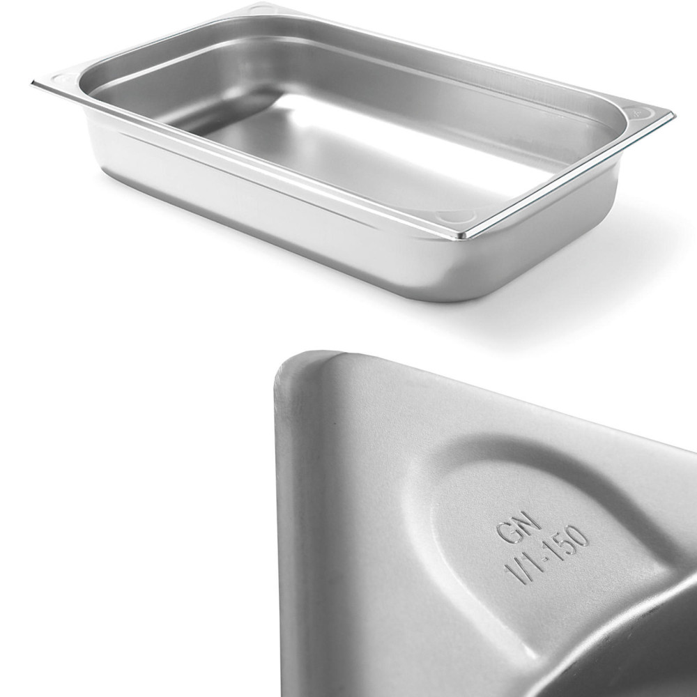 A linha de cozinha do recipiente de aço GN 1/1 alta. 150 mm - Hendi 806142