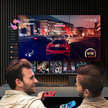 Spínač prepínača HDMI - 2x HDMI 4K 60HZ čierna
